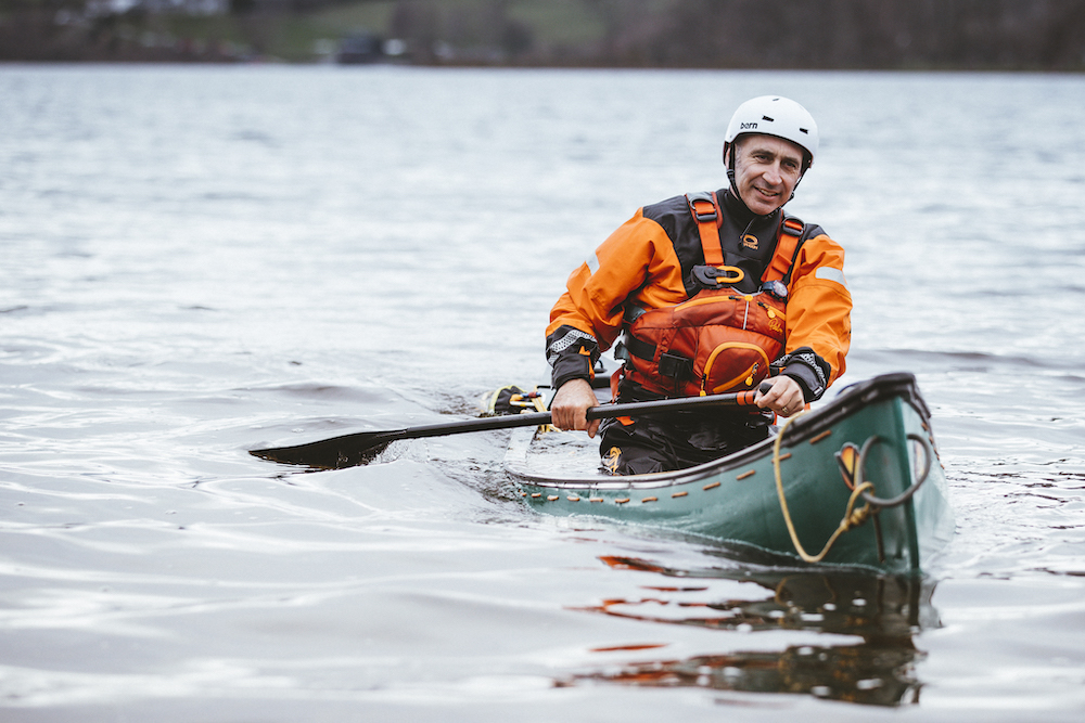 Outdoor Instructor in a sinking canoe