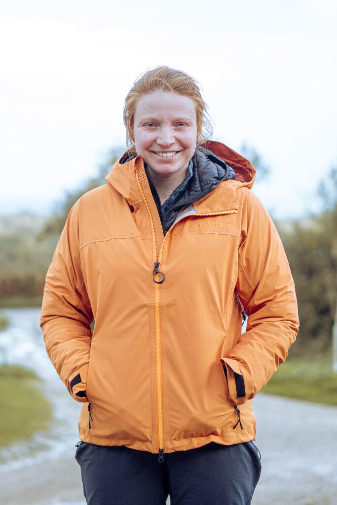 Outdoor Instructor standing in her coat, Passion