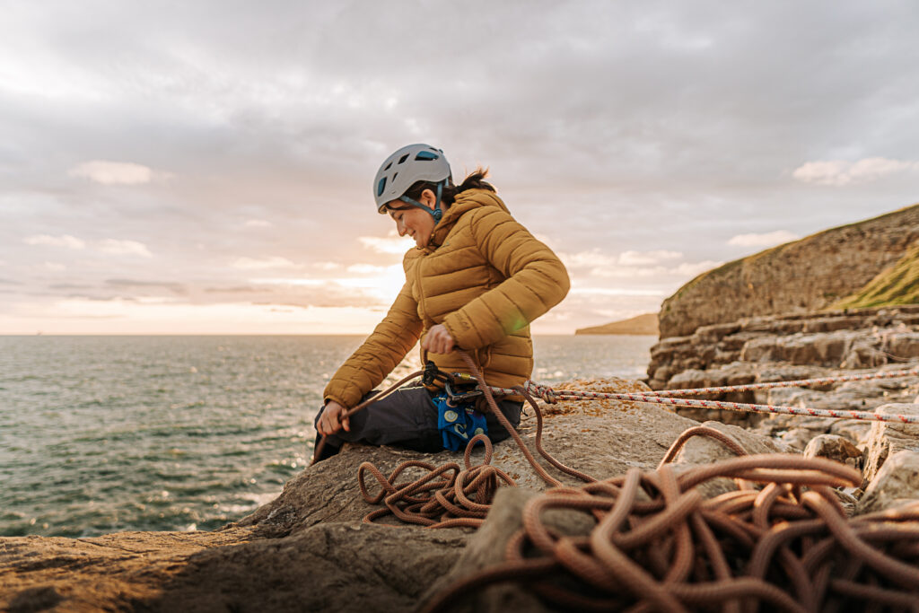 Outdoor instructor training with Land & Wave - Climbing at Dancing Ledge
