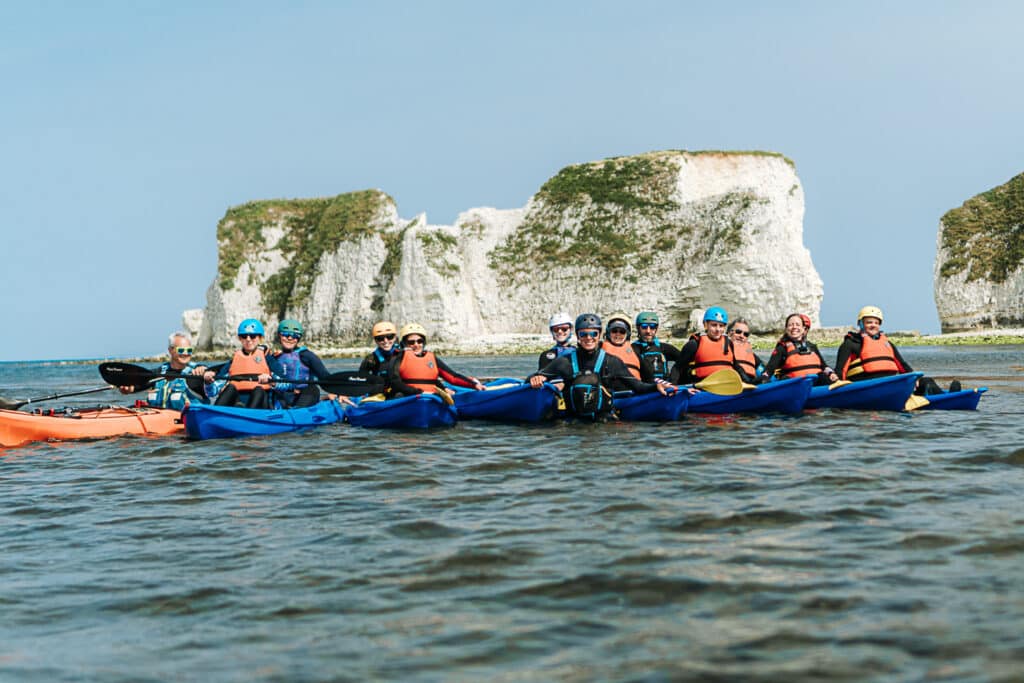 kayaking to Old Harry Rocks Dorset staycation activities